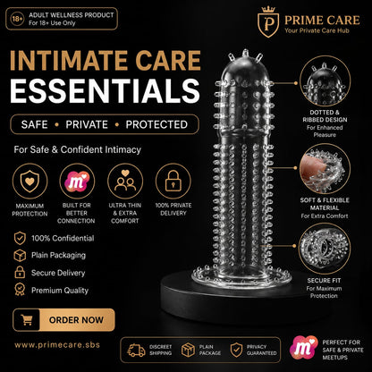 Soft Silicone Dotted Washable & Reusable Condom