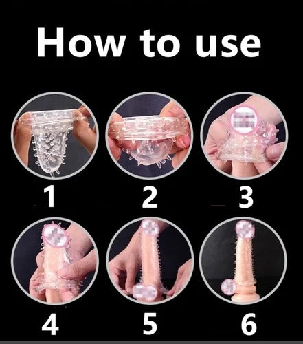 Soft Silicone Dotted Washable & Reusable Condom